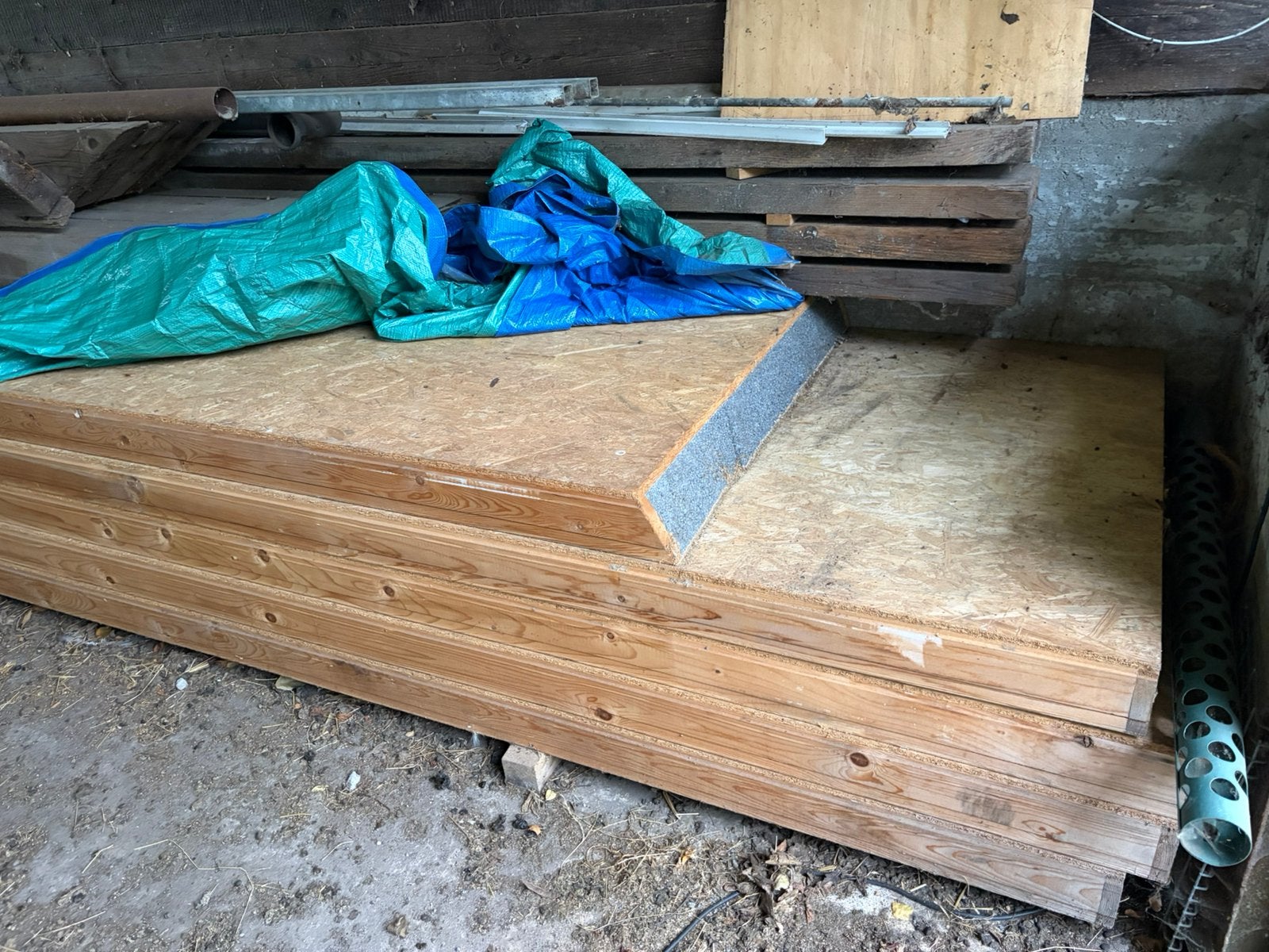 Dakplaten restpartij, Tuin en Terras, Terrasdelen en Vlonders, Ophalen, Zo goed als nieuw, Hout