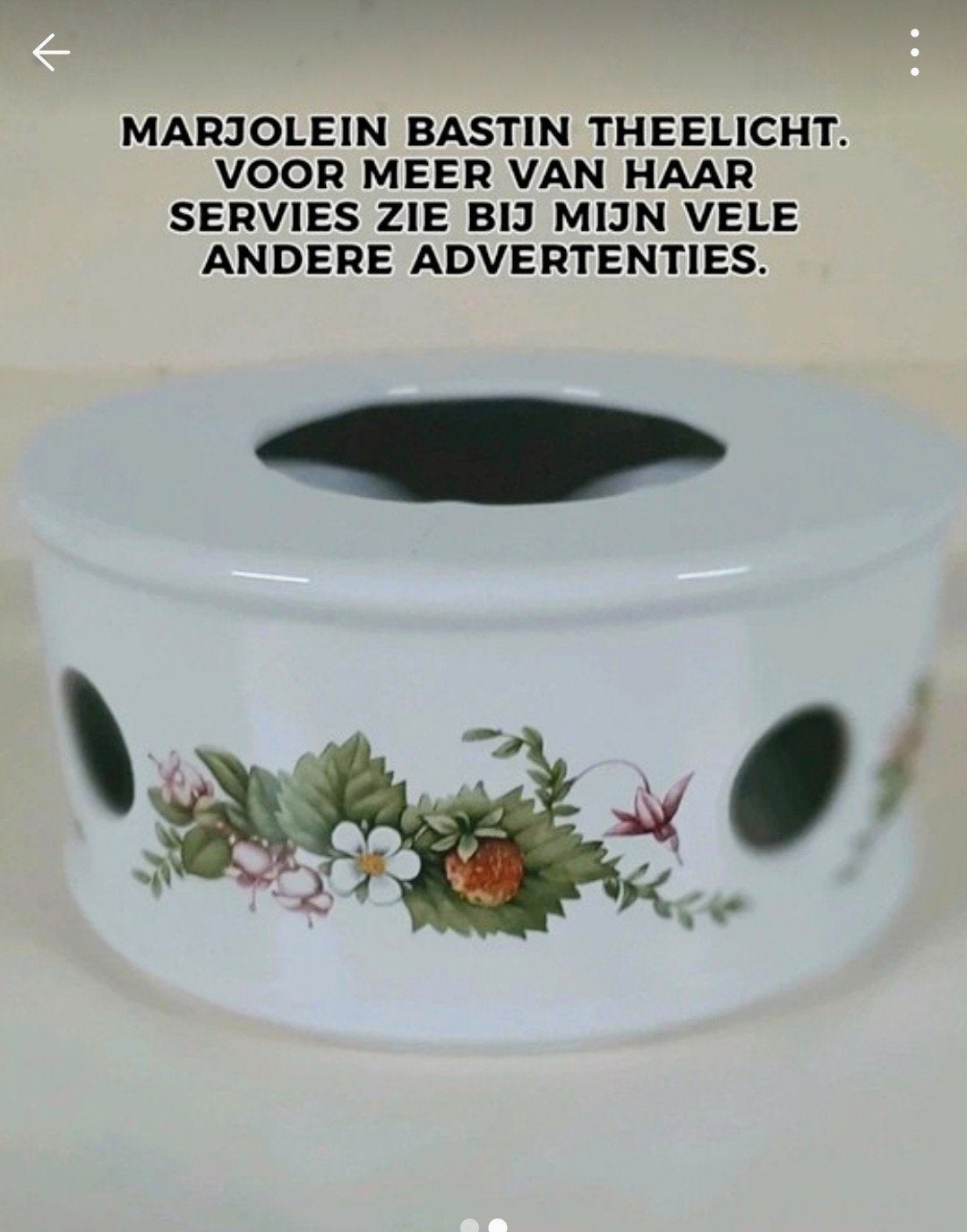 Marjolein bastin theelicht als nieuw, Overige typen, Ophalen of Verzenden, Zo goed als nieuw, Overige stijlen