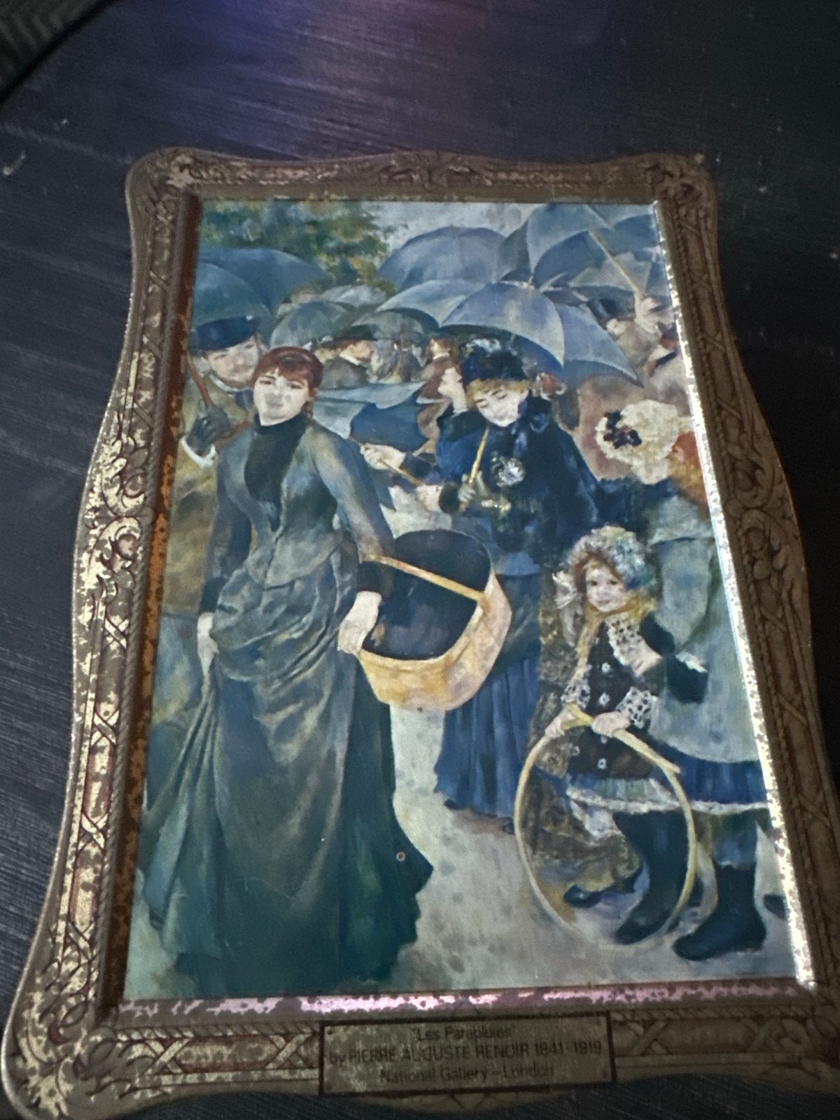 Vintage blikken doos met Renoir's 'Les Parapluies', Antiek en Kunst, Ophalen of Verzenden
