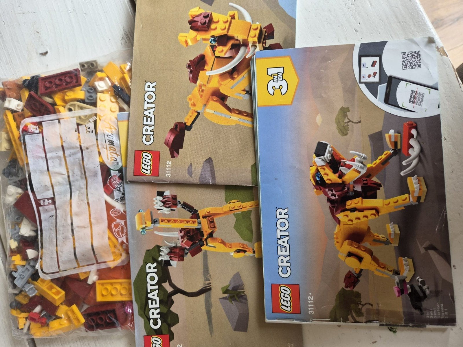 LEGO Creator 3-in-1 sets: Leeuw, Haai, Gebruikt, Lego, Ophalen of Verzenden, Compleet