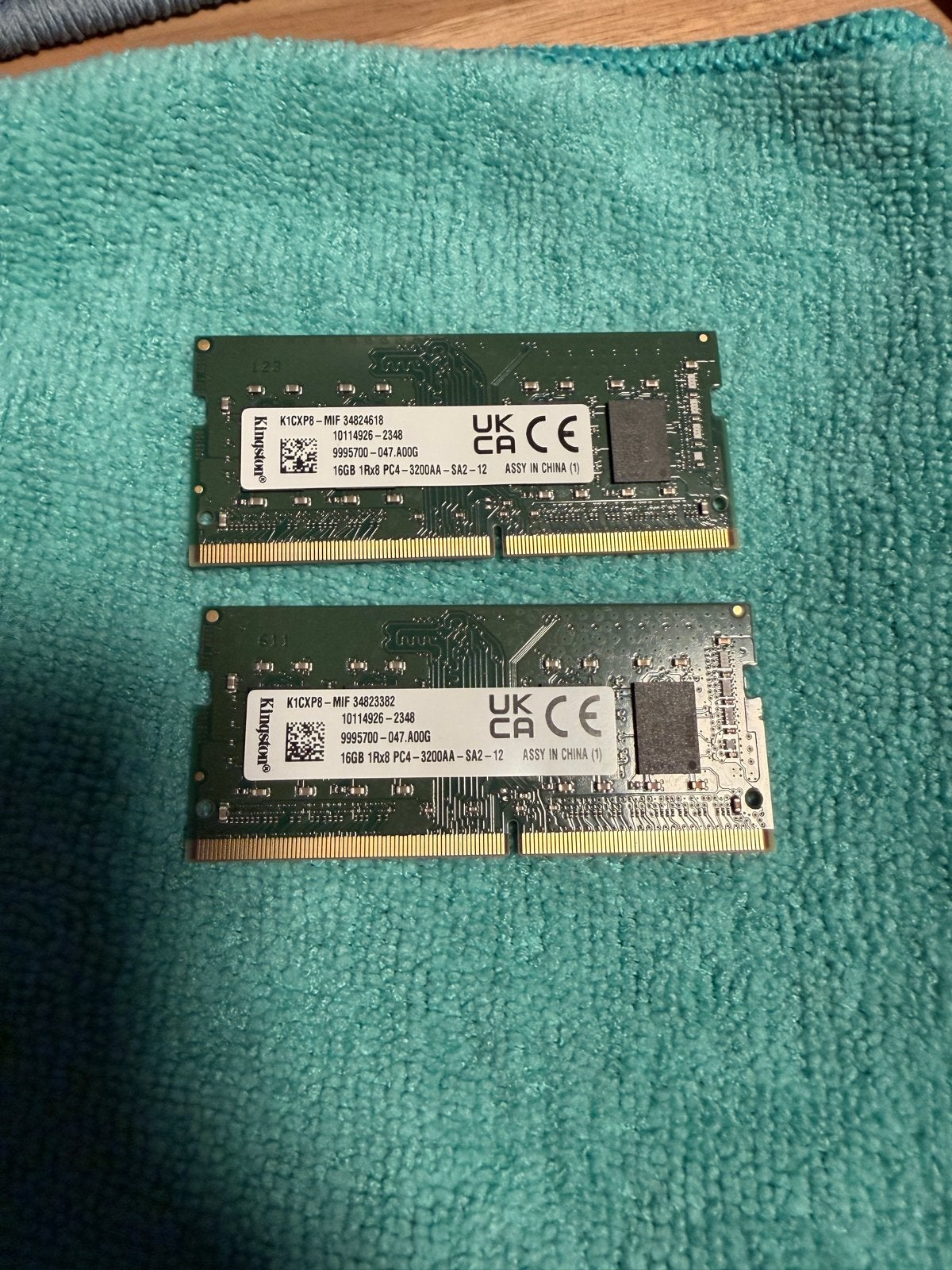 Kingston 32GB DDR4 RAM PC4-3200AA Laptop Geheugen, Computers en Software, RAM geheugen, 32 GB, DDR4, Ophalen of Verzenden, Zo goed als nieuw