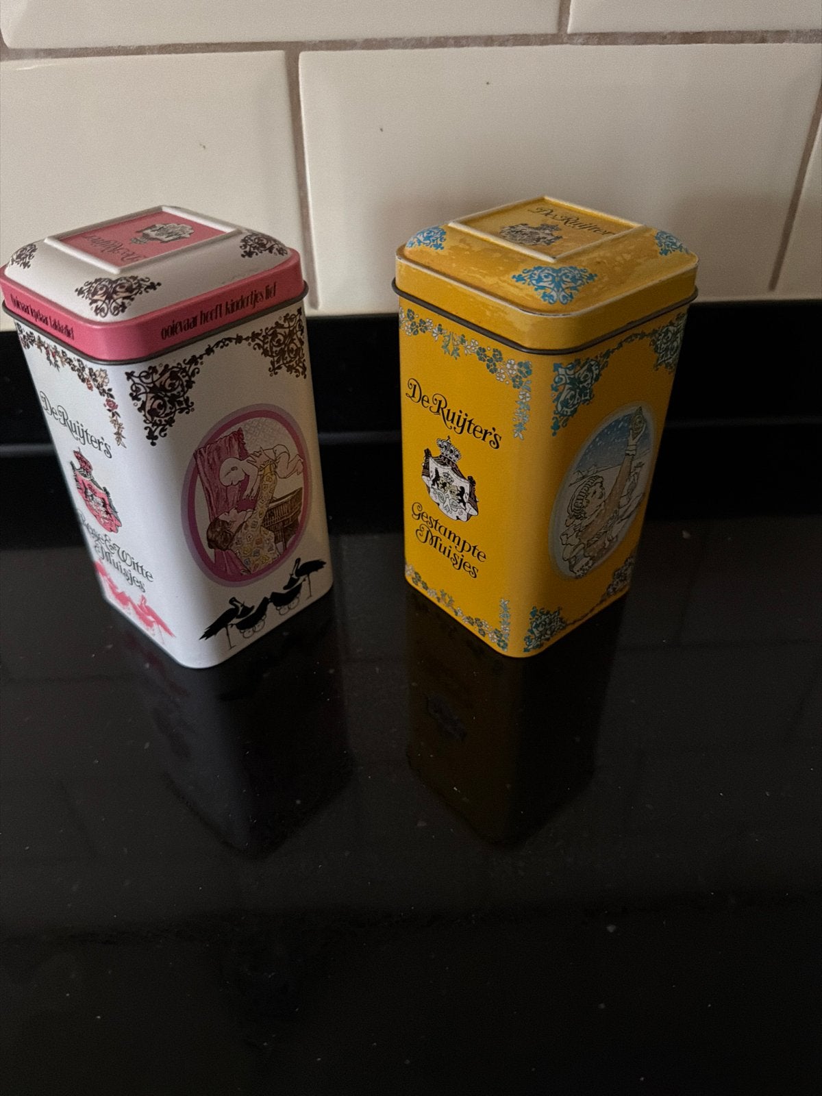De Ruijter's Beschuit en Muisjes Blikken - Set van 2, Ophalen of Verzenden, Gebruikt, Beschuit