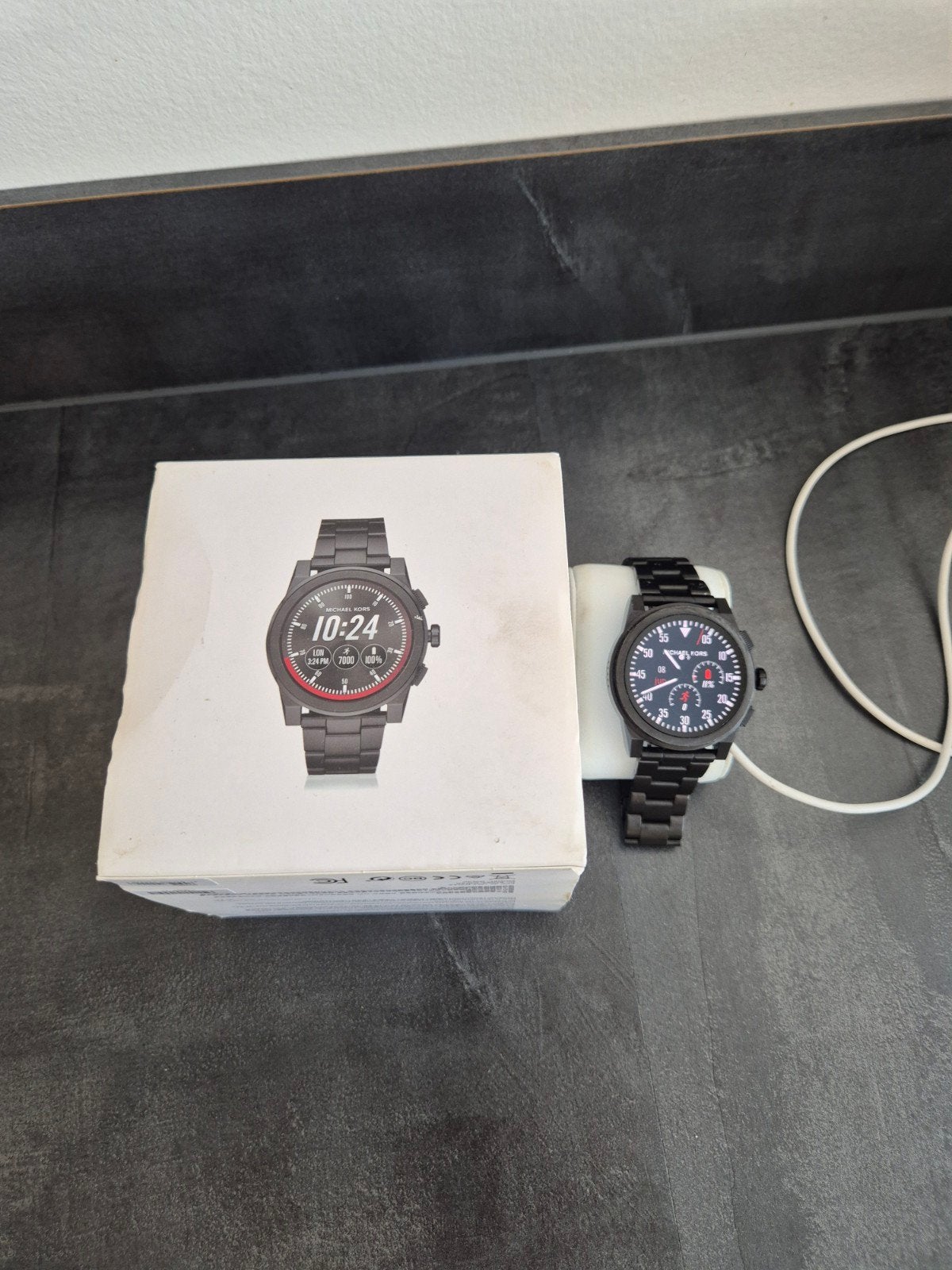 Michael Kors Access Smartwatch, Gebruikt, Zwart, Michael Kors, Ophalen of Verzenden