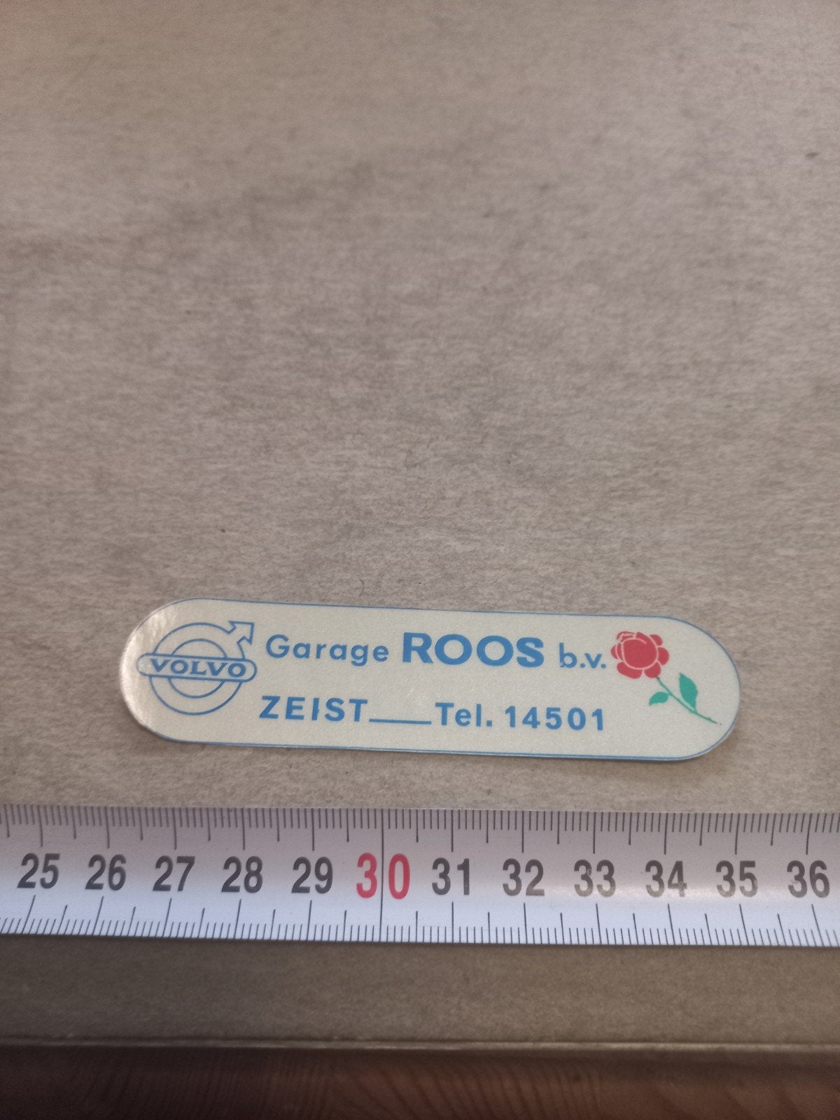 Vintage Volvo Garage Roos Zeist sleutelhanger, Ophalen of Verzenden, Gebruikt, Auto of Motor