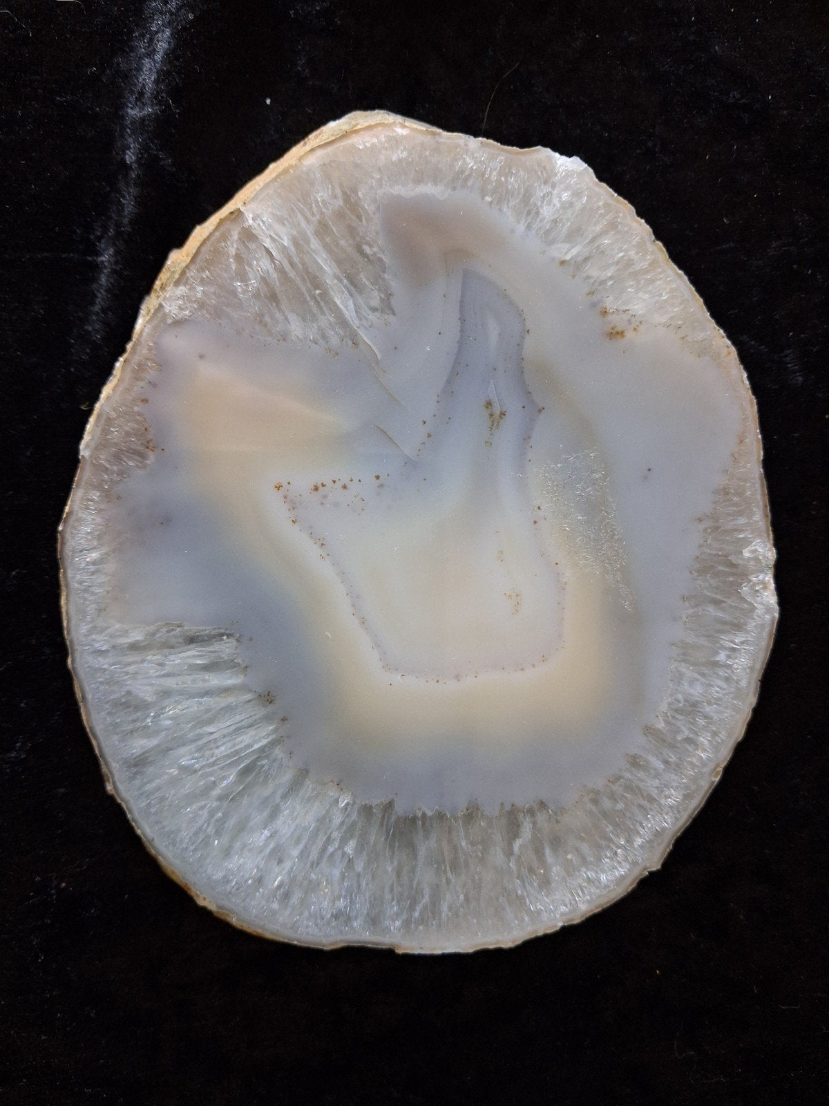 Ronde Agaat Schijf - 12 cm diameter, 2,5 cm dik, Ophalen of Verzenden, Gebruikt