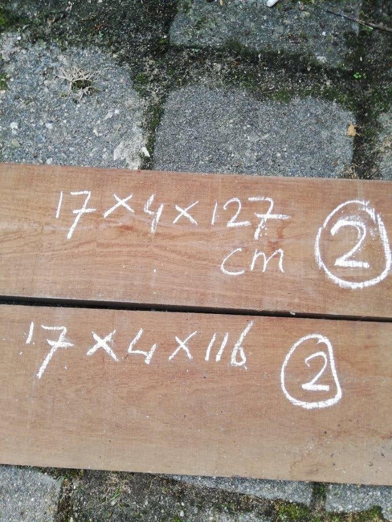 Hard hout, Ophalen, Minder dan 25 mm, Zo goed als nieuw, Balk