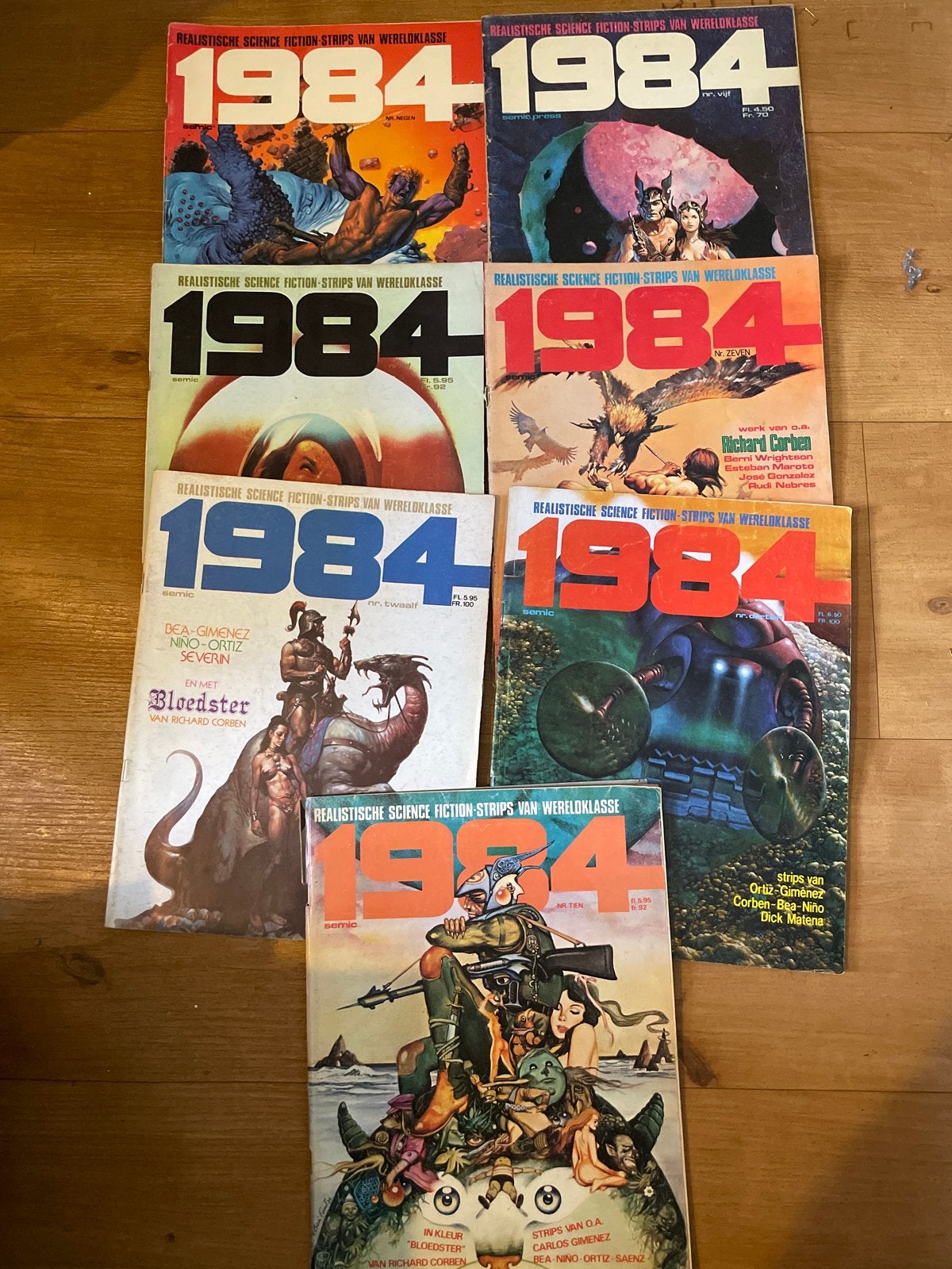 7x 1984 stripboeken - Realistische Science Fiction Strips, Meerdere stripboeken, Ophalen of Verzenden, Gelezen