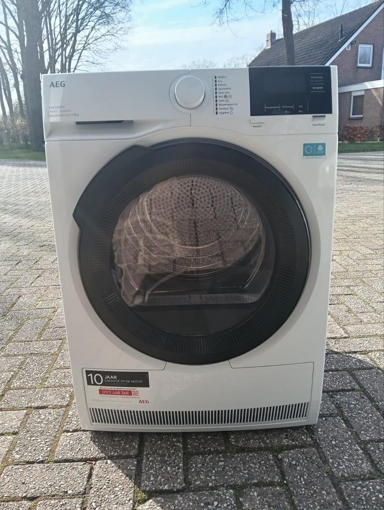 AEG 8000 Series AbsoluteCare T8DE86CS - Warmtepompdroger, Witgoed en Apparatuur, Wasdrogers, Zo goed als nieuw, Condens, Voorlader