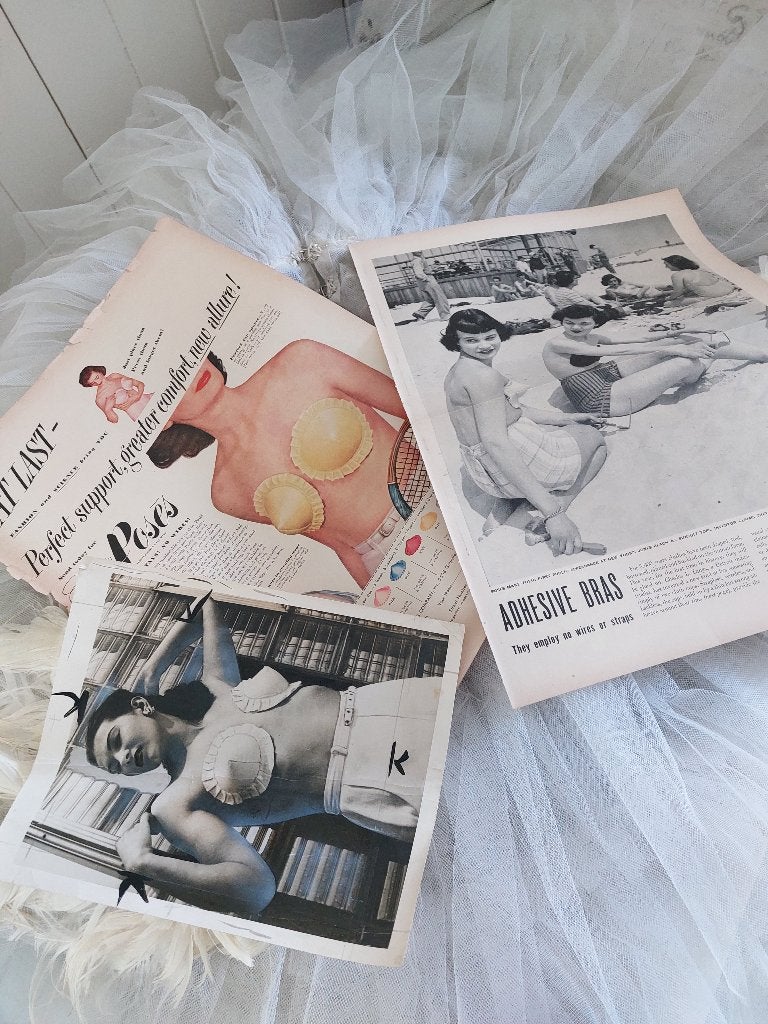 oude bh advertenties tijdschrift lingerie, Antiek en Kunst, Ophalen of Verzenden