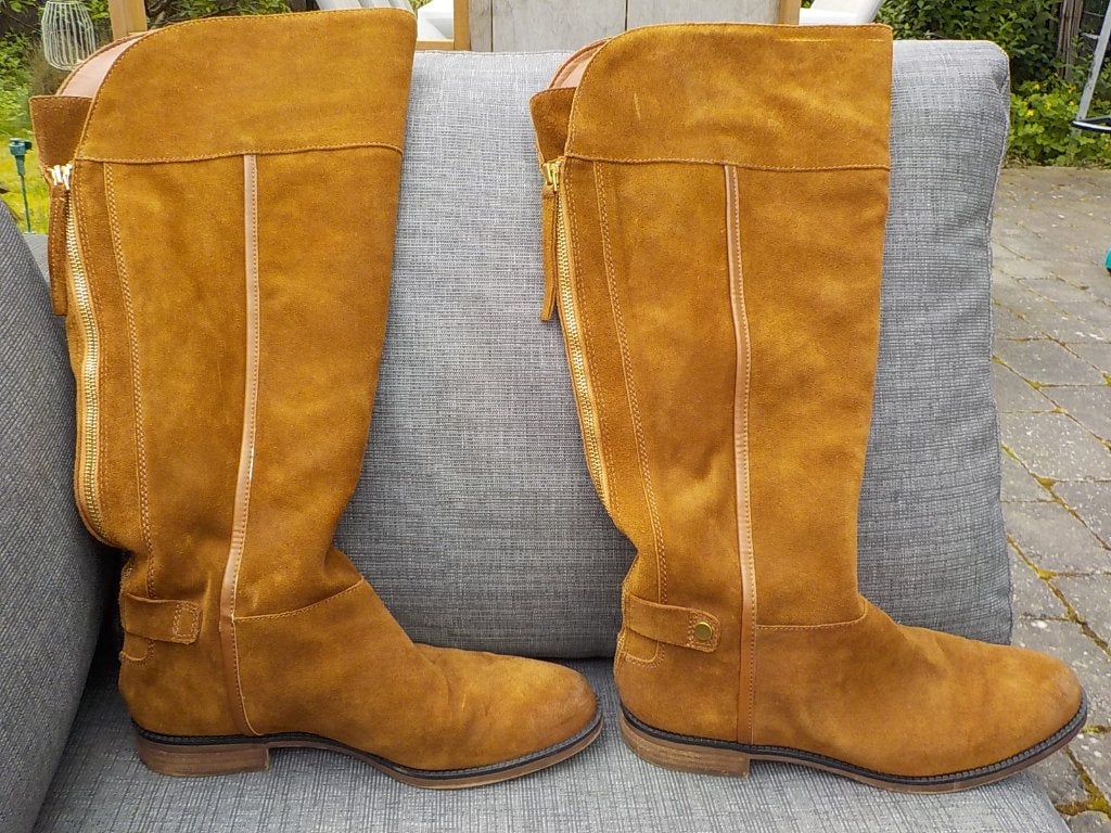 prachtige lederen laarzen van Franco Sarto maat 39.5, Kleding | Dames, Schoenen, Hoge laarzen, Bruin, Ophalen of Verzenden, Zo goed als nieuw