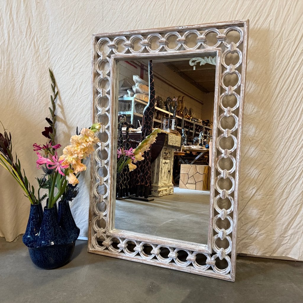 wandpiegel - houten lijst - 120 x 80 cm - Gratis bezorgd
