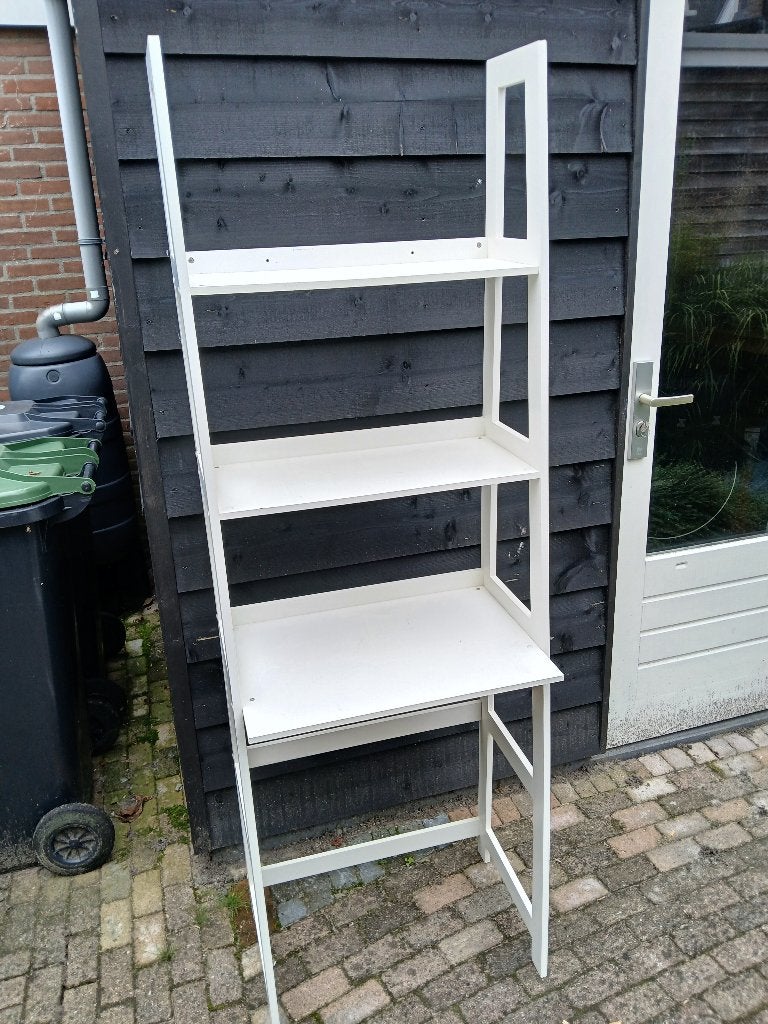 Wit bureau met 3 planken - ideaal voor kleine ruimtes, Ophalen, Opbergruimte, Gebruikt, 60 cm