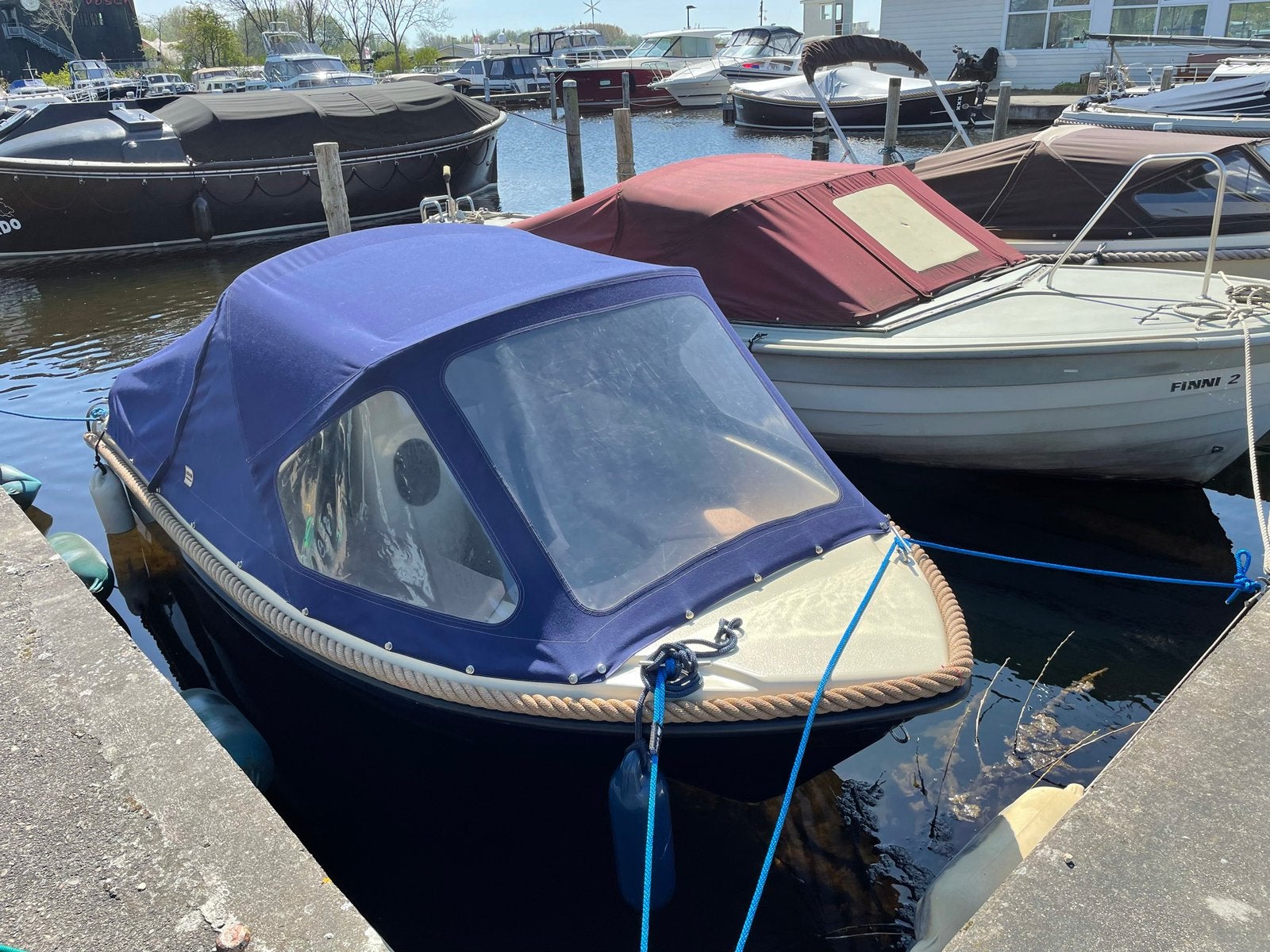Oudhuyzer 420 8pk incl. buiskap! In zeer nette staat!, Watersport en Boten, Motorboten en Motorjachten, Gebruikt, 4 m, Buitenboordmotor