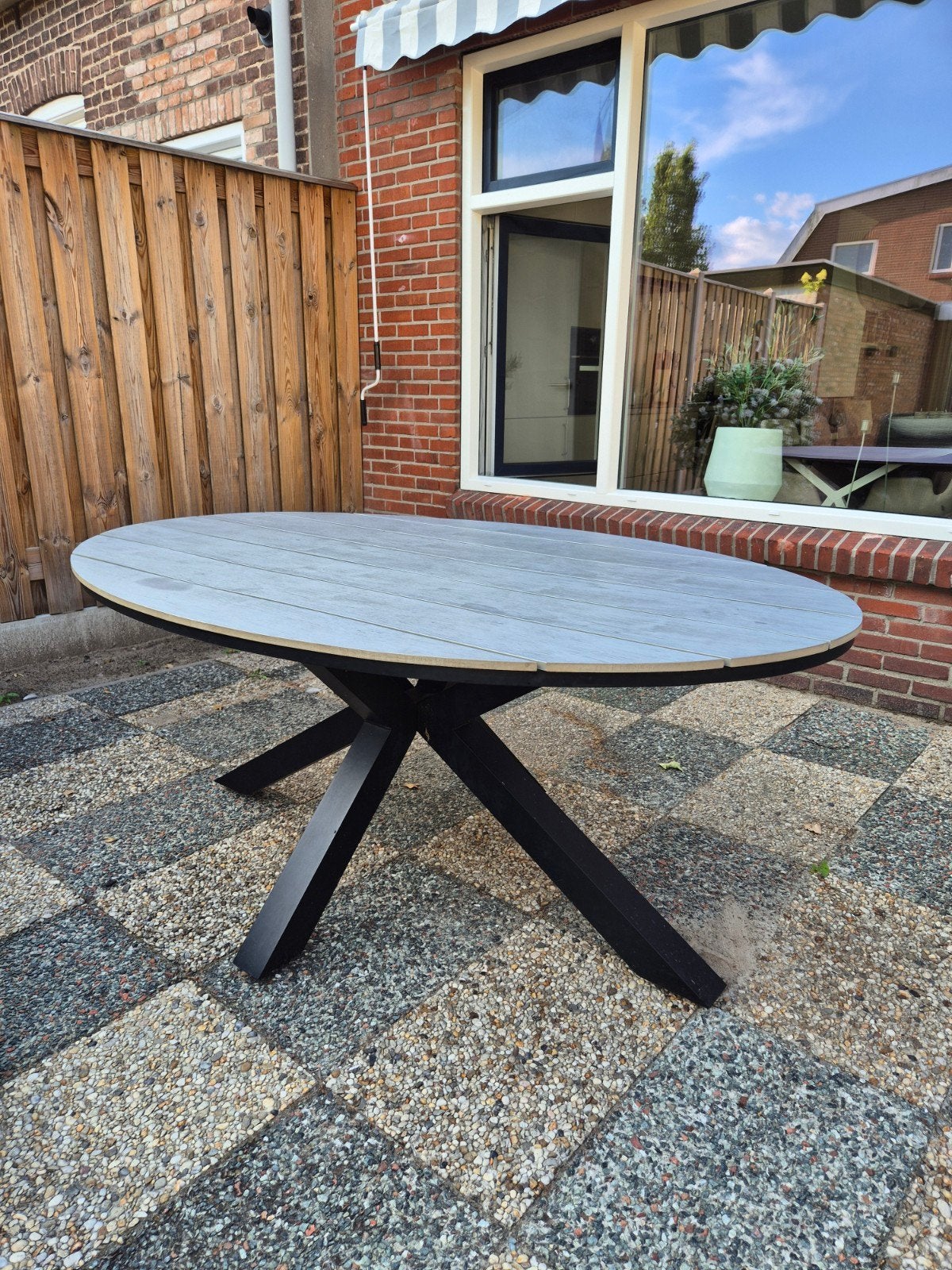 Bellagio fidenza dining tuintafel, Tuin en Terras, Ophalen, Zo goed als nieuw, Rechthoekig, Aluminium