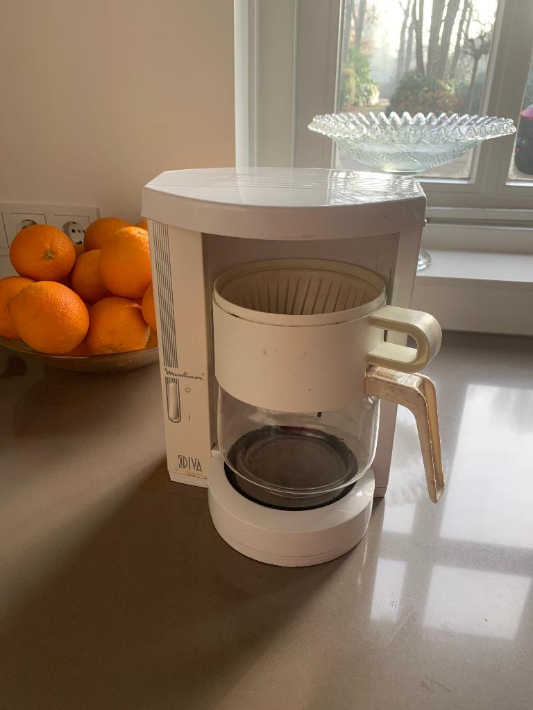 Moulinex DIVA koffiezetter koffiezetapparaat, Witgoed en Apparatuur, Koffiezetapparaten, Afneembaar waterreservoir, Gebruikt, Koffiemachine