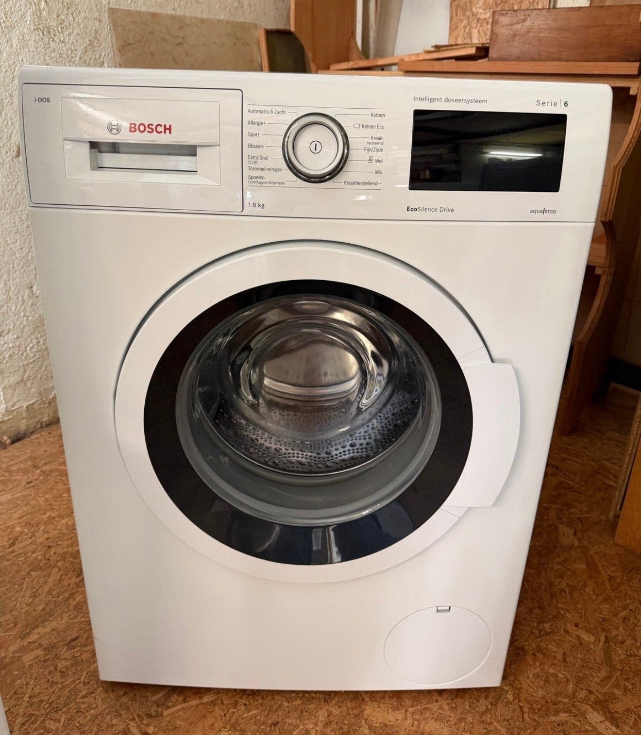 Bosch Serie 6 Wasmachine met i-DOS en XXL Trommel, Ophalen, 1200 tot 1600 toeren, Gebruikt, 8 tot 10 kg