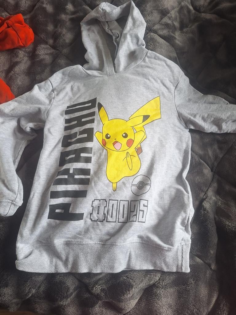 Pokemon Pikachu hoodie grijs maat 140/146, Ophalen of Verzenden