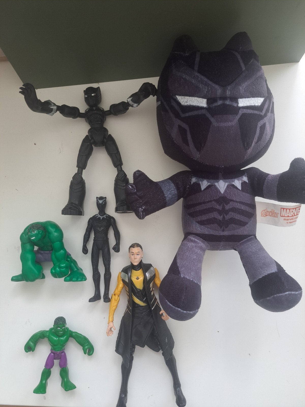 Marvel actiefiguren: Hulk, Black Panther, Loki - Set, Kinderen en Baby's, Speelgoed | Actiefiguren, Ophalen of Verzenden, Gebruikt