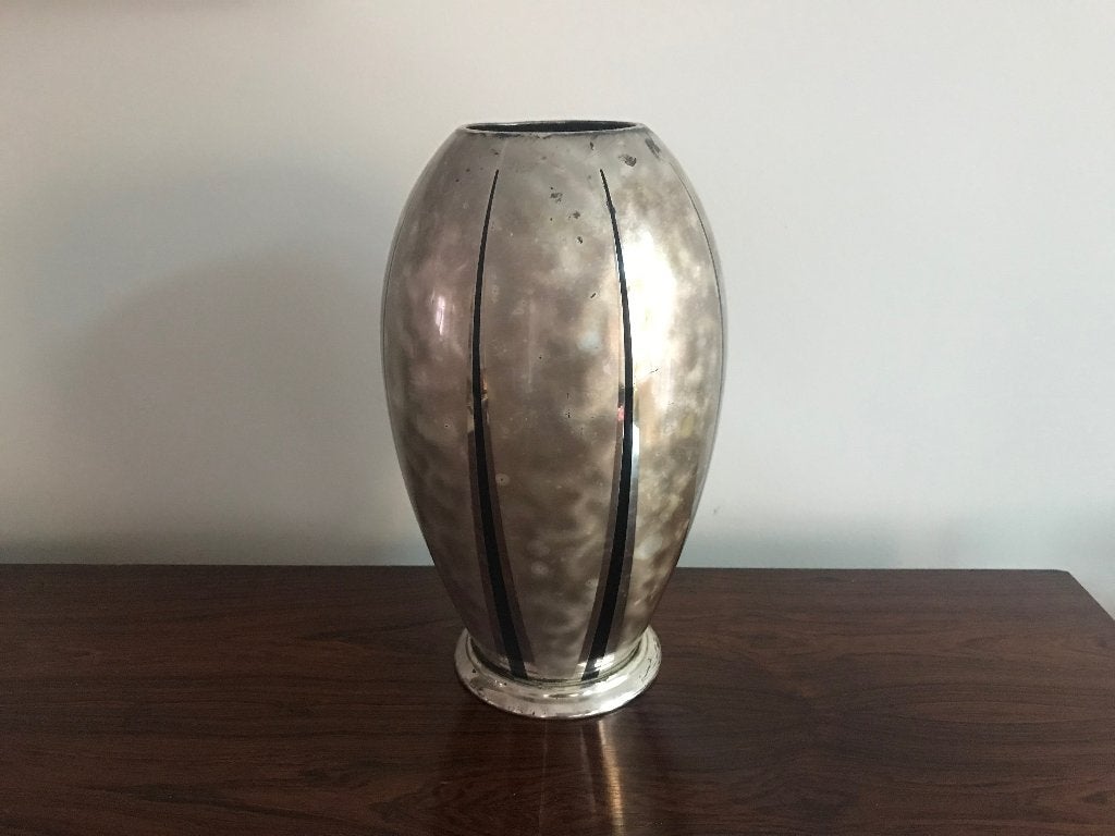 WMF Germany Ikora vaas metaal verzilverd Art Deco, Ophalen of Verzenden