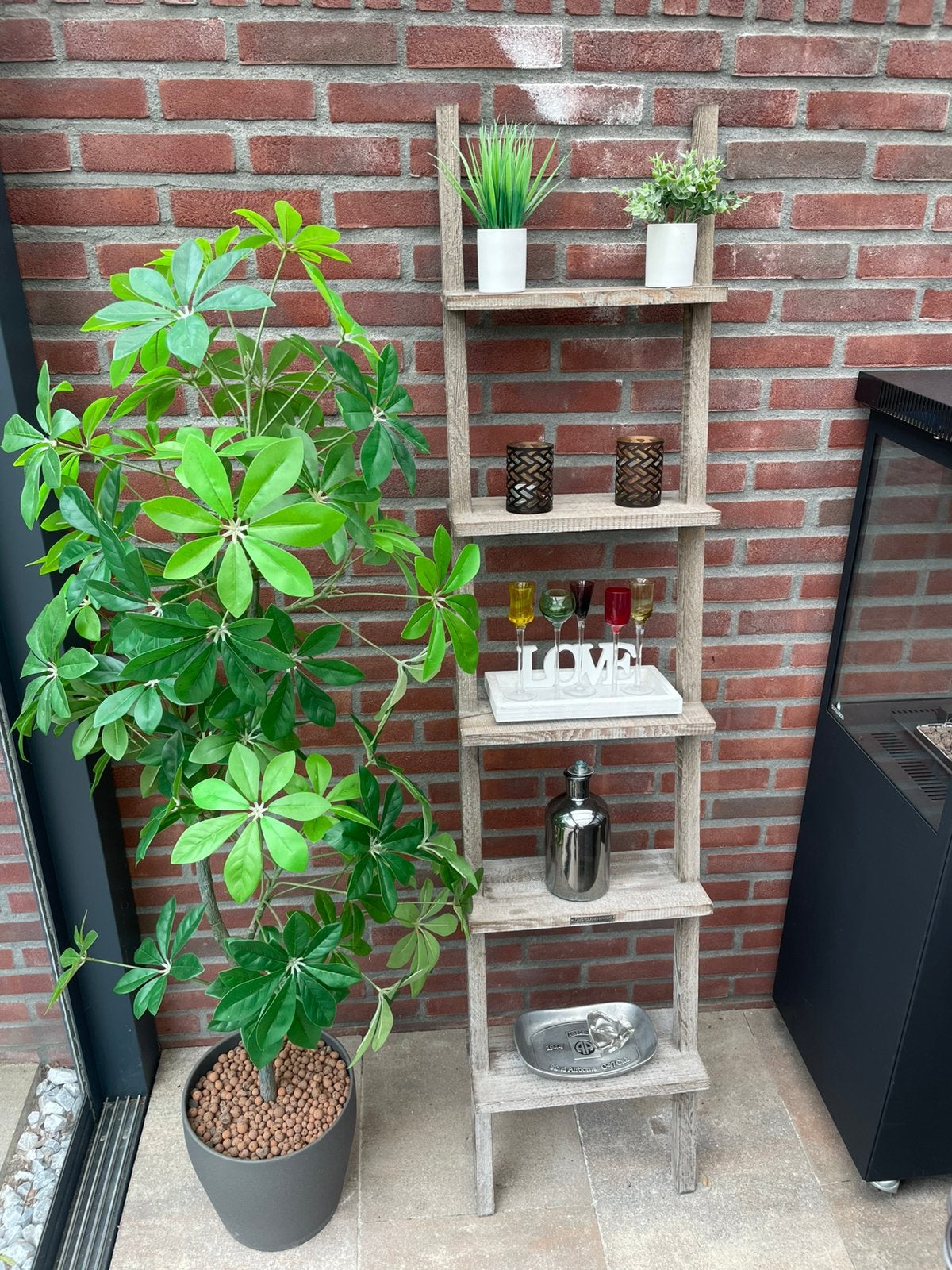 Sier trap / decoratie ladder. Long Island Living, Ophalen, Gebruikt, Hout