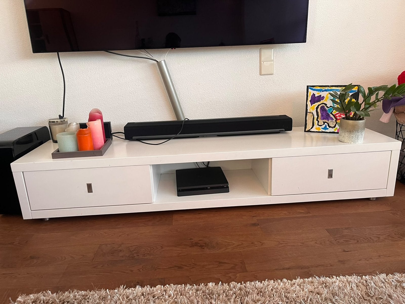 Xooon Dressoir & TV-meubel Set - Wit, Gebruikt, Ophalen of Verzenden, 200 cm of meer, Minder dan 100 cm