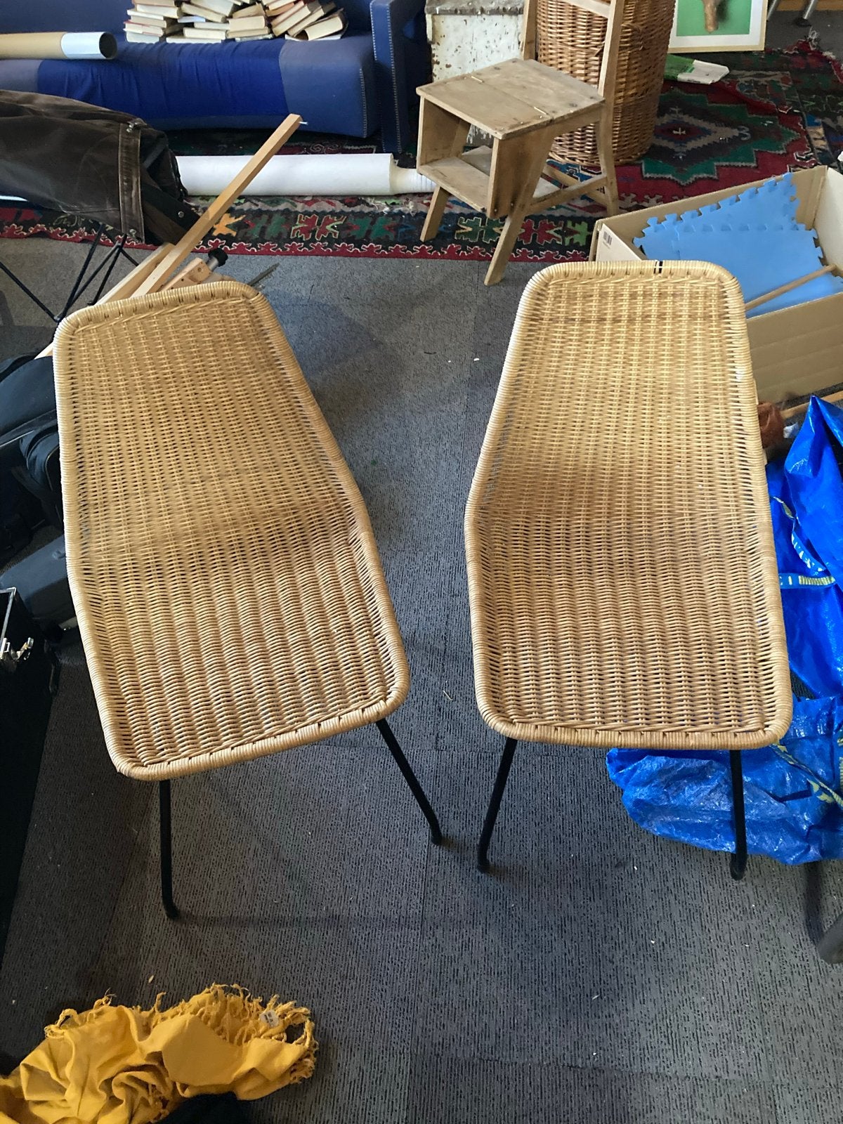 Set van 2 Vintage Rotan Stoelen – Jaren 50/60 – Mid-Century, Ophalen