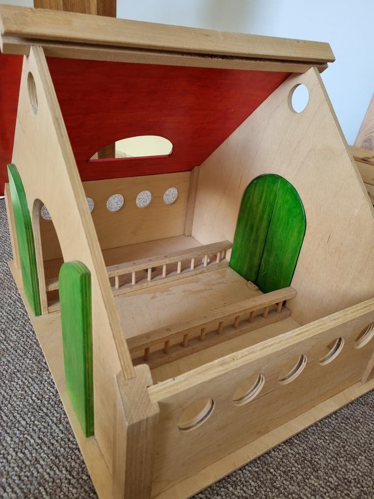 Houten boerderij met dieren, Ophalen, Hout