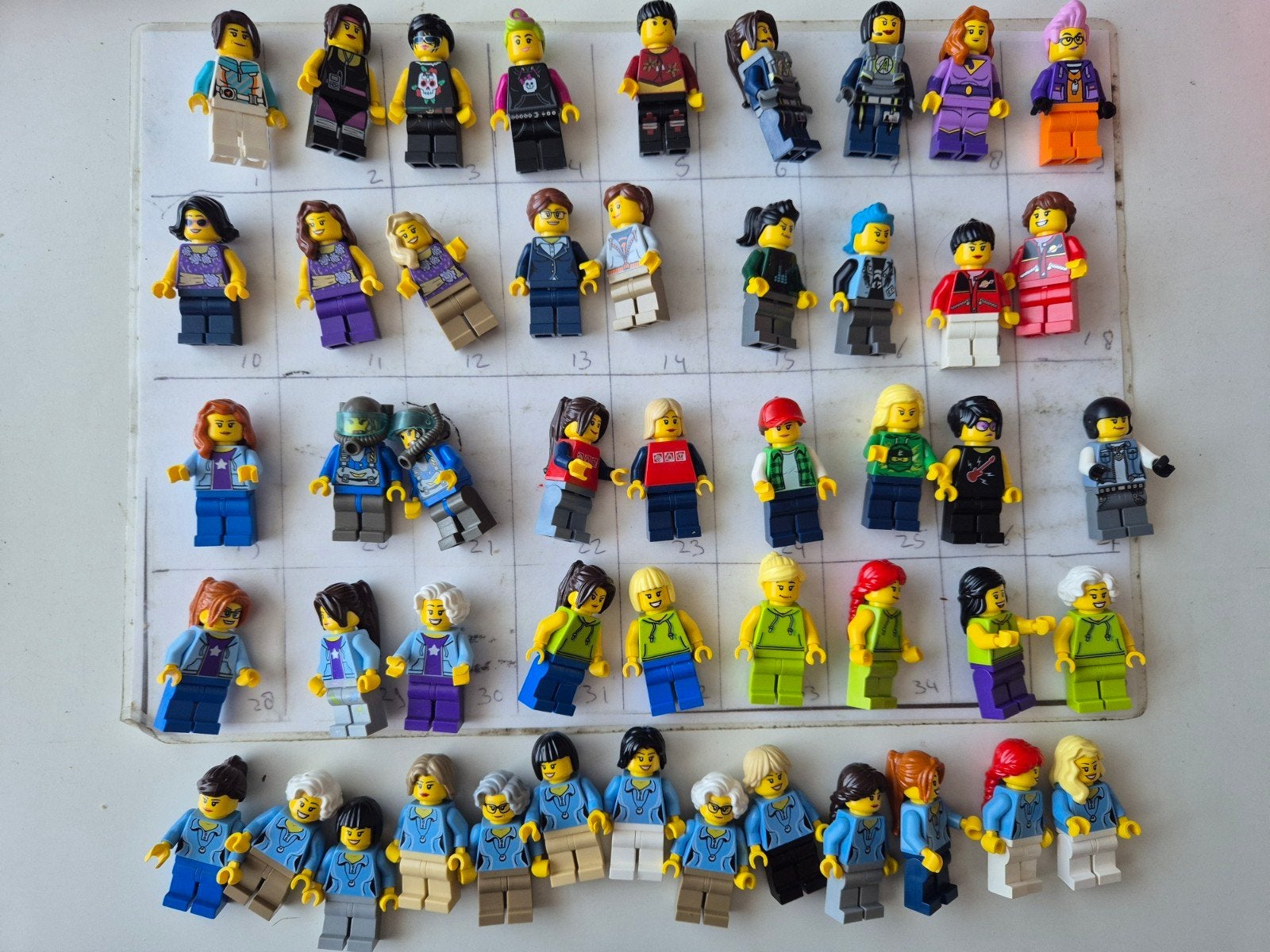 Lego cv2 div city vrouw oma skater rocker poppetjes zomer, Ophalen of Verzenden, Nieuw
