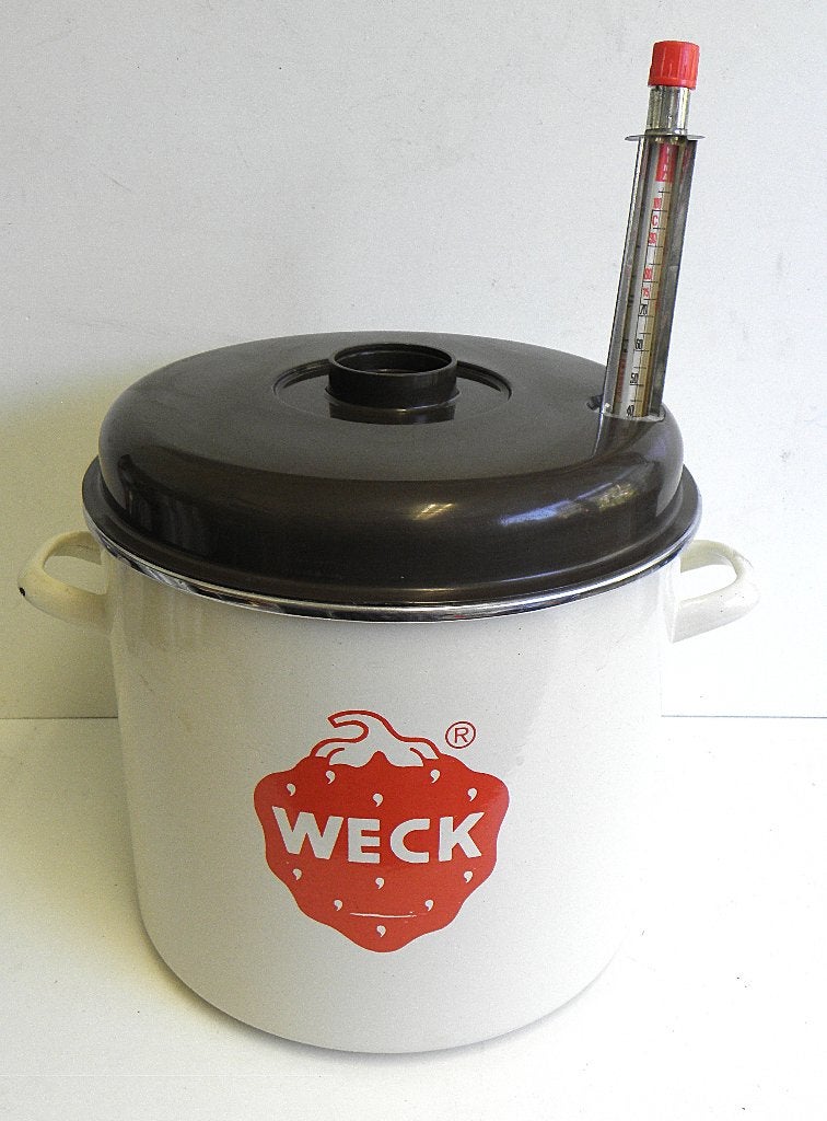 Prima Weck weckketel met rooster en thermometer, Ophalen of Verzenden, Zo goed als nieuw, Metaal