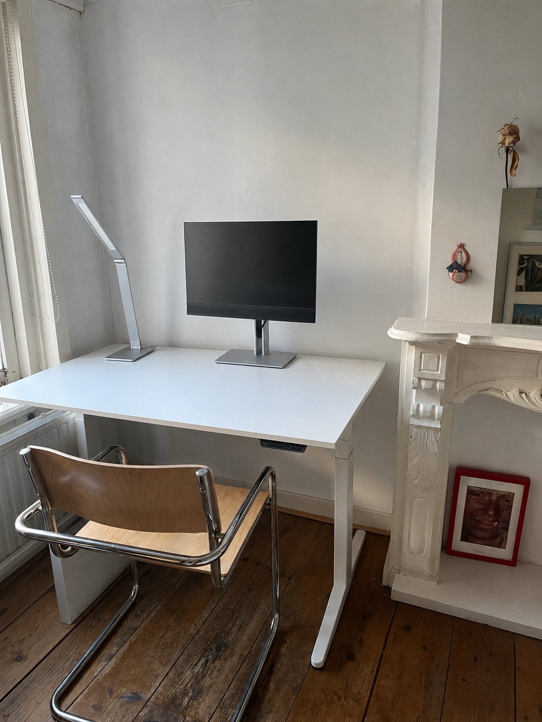 Ahrend Home elektrisch zit-sta bureau 80cm - thuiswerk, Huis en Inrichting, Bureaus, Ophalen, Zit-sta bureau, Elektrisch, Hout