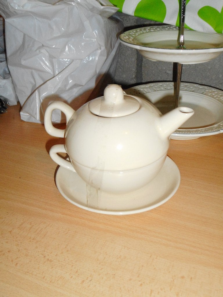 tea for one setje, Huis en Inrichting, Keuken | Servies, Klassiek, Overige typen, Ophalen of Verzenden, Zo goed als nieuw