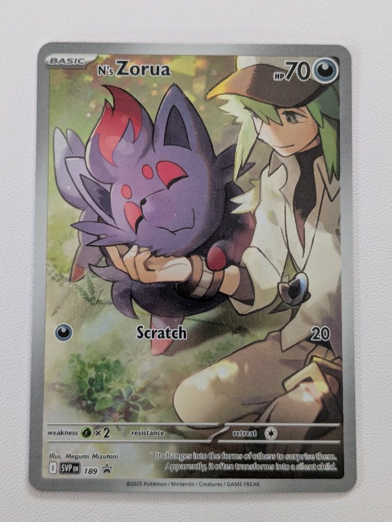 Pokémon kaart (Full Art) - N's Zorua [Engels], Ophalen of Verzenden, Zo goed als nieuw, Losse kaart, Foil