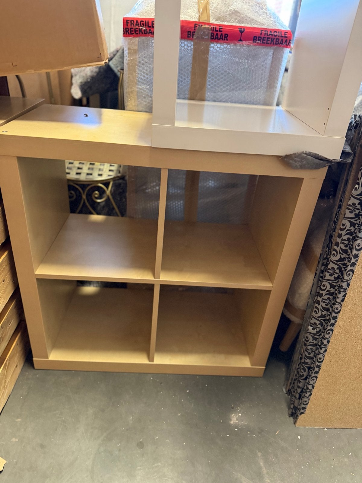 2x IKEA Kallax Kasten Wit Gelazuurd Eiken Effect 4 Vakken, Ophalen, Gebruikt