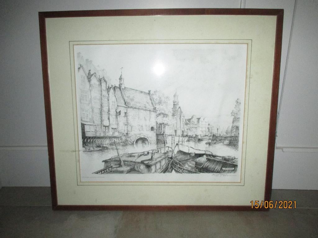 Litho Frits Bosma, Antiek en Kunst, Ophalen of Verzenden