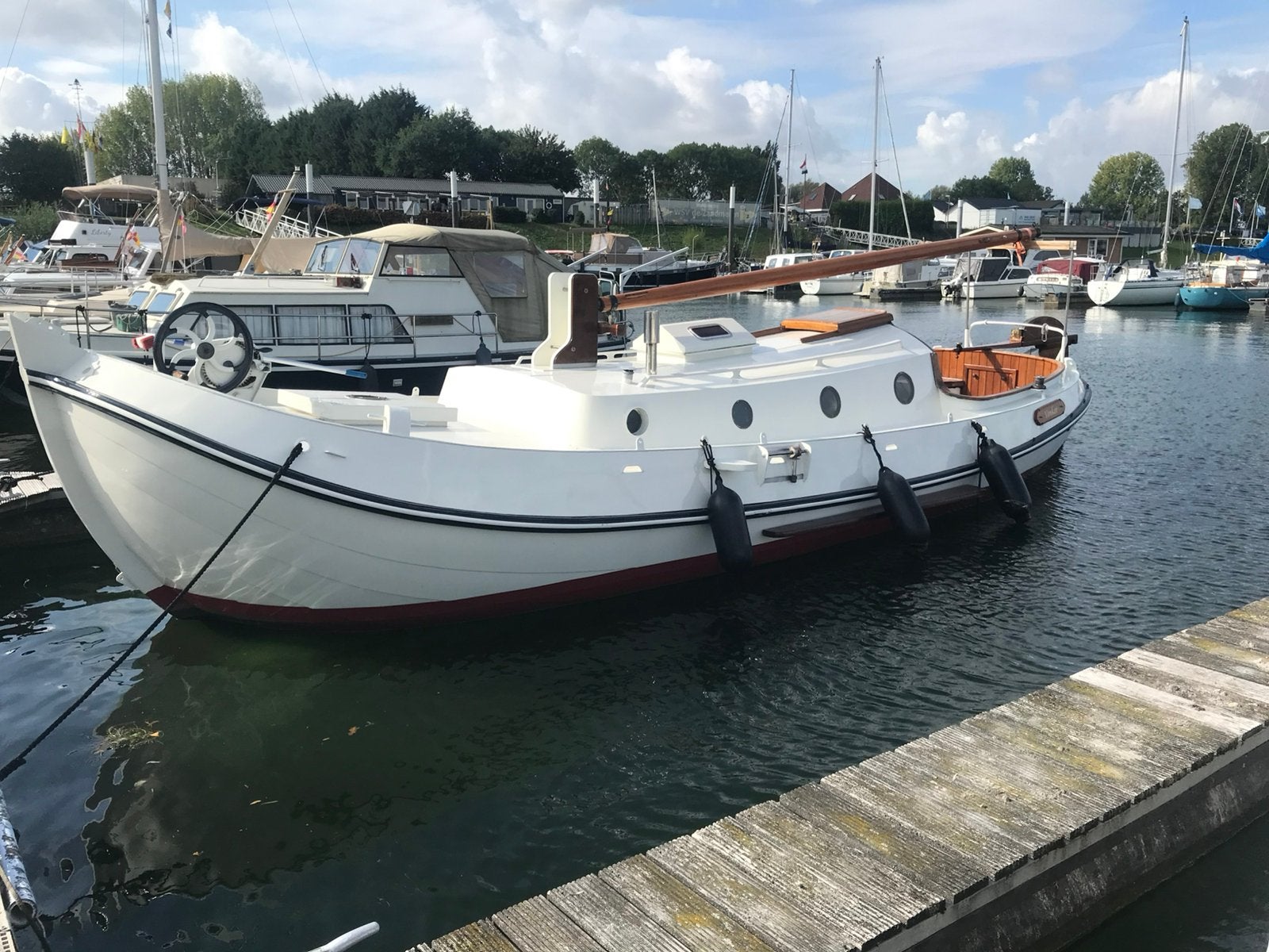 Lemsteraak, Watersport en Boten, 9 m, Gebruikt, Staal, Binnenboordmotor