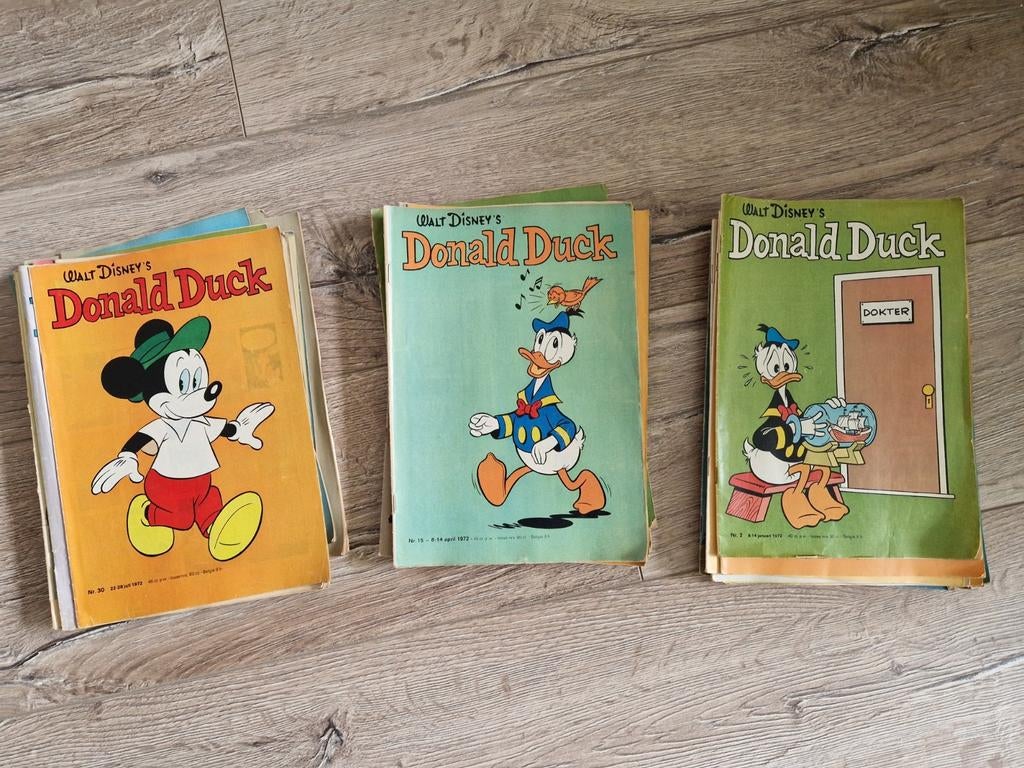 40 Donald Ducks uit 1972., Gelezen, Europa, Ophalen of Verzenden, Meerdere comics