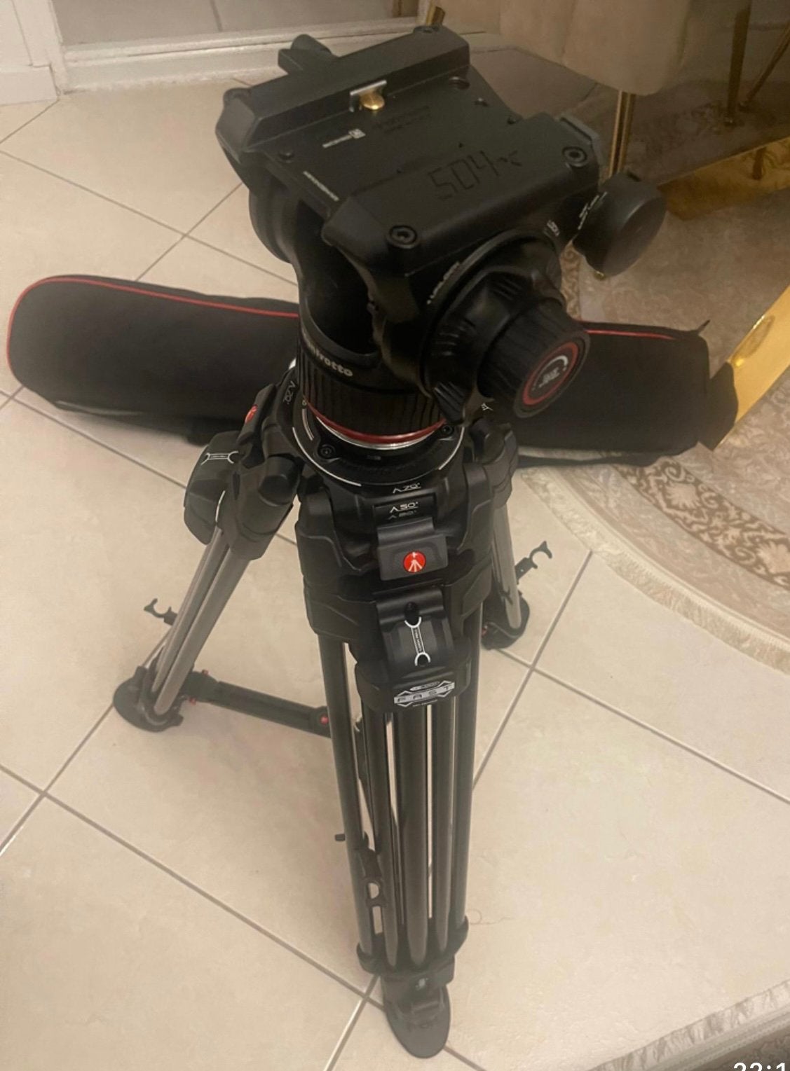 Manfroyto  504 X AH /MVTTWINFA, Audio, Tv en Foto, Fotografie | Statieven en Balhoofden, Ophalen of Verzenden, Zo goed als nieuw