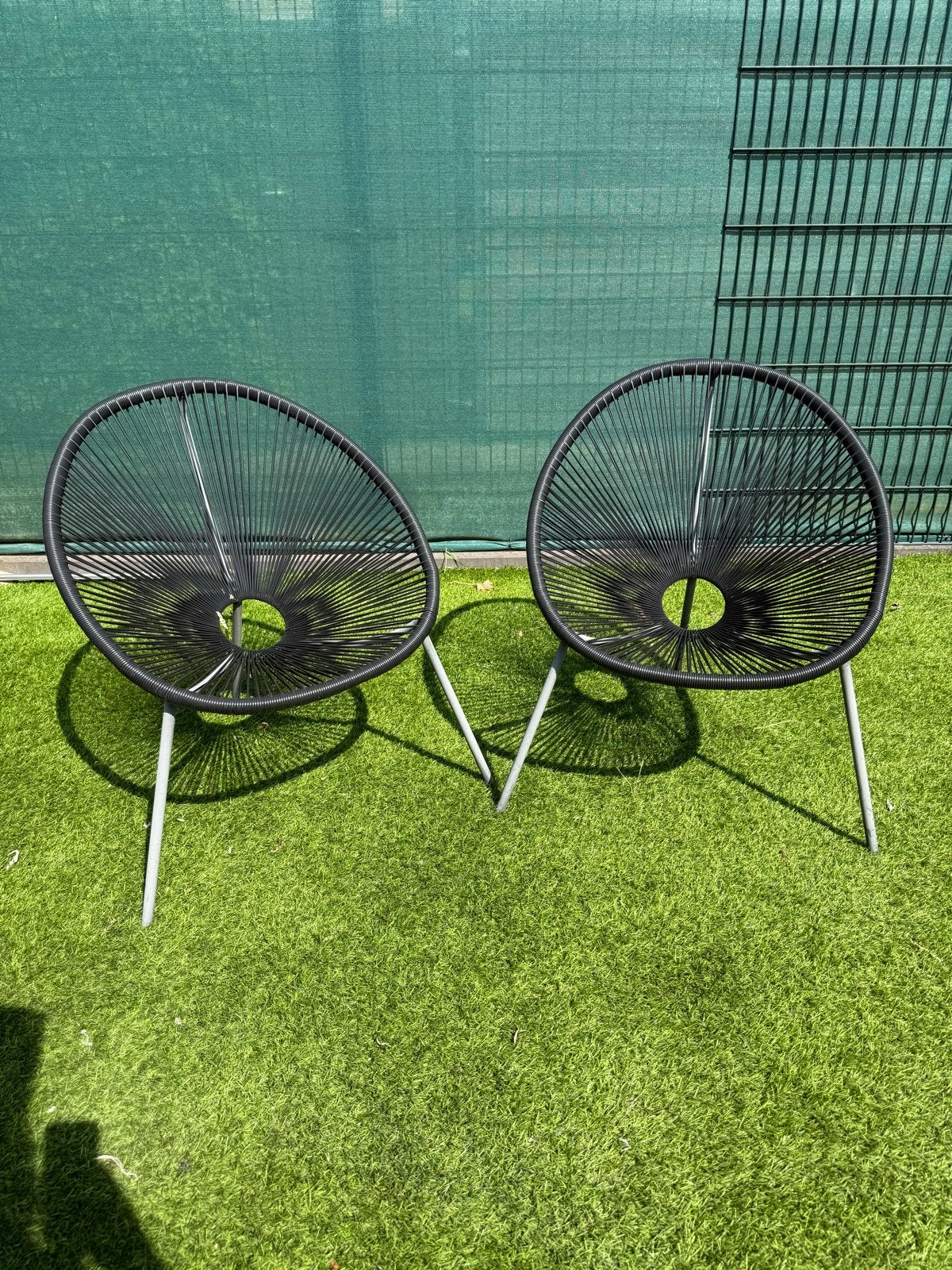 Set van 2 Acapulco stoelen - Zwart, Tuin en Terras, Tuinstoelen, Ophalen, Zo goed als nieuw, Plastic