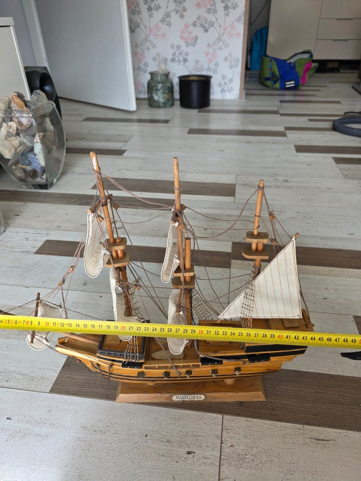Mayflower Scheepsmodel - Houten Decoratie, Ophalen of Verzenden, Gebruikt, Groter dan 1:32, Overige merken