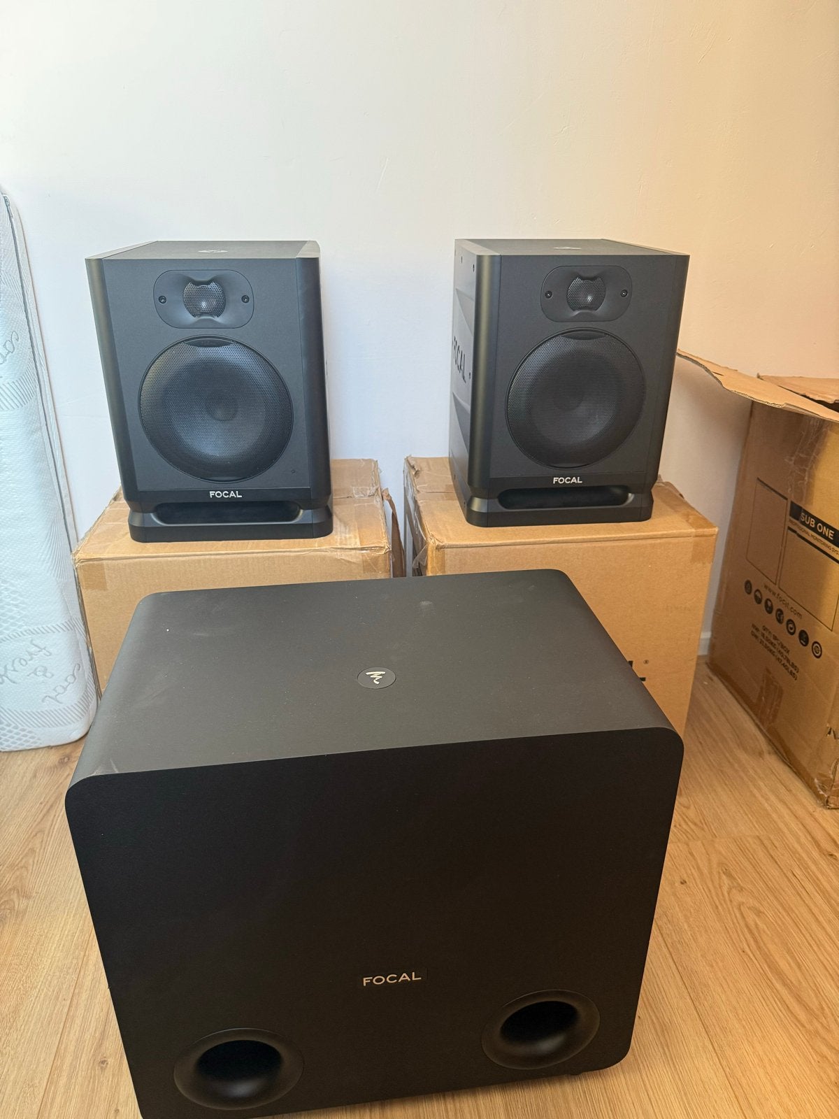 Focal Alpha 65 Evo Studiomonitoren met Sub One Subwoofer, Studiomonitor, Ophalen of Verzenden, Zo goed als nieuw, 150 watt of meer