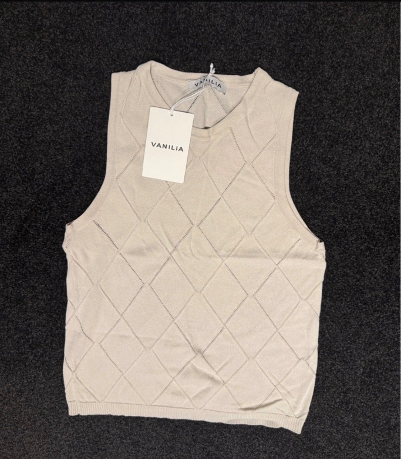 Vanilia gebreide top zonder mouwen, Kleding | Dames, Beige, Nieuw, Ophalen of Verzenden, Maat 36 (S)
