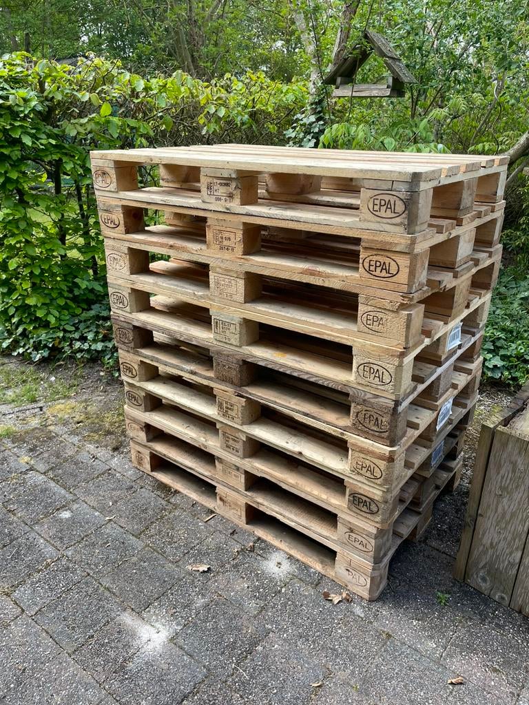 9 nette droge Euro pallets, Ophalen of Verzenden, Zo goed als nieuw, Pallet, Minder dan 200 cm
