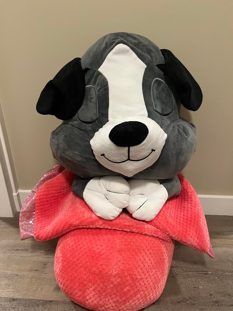 Grote knuffel “schattige hond”, Kinderen en Baby's, Speelgoed | Knuffels en Pluche, Ophalen, Gebruikt, Grijs, Hond