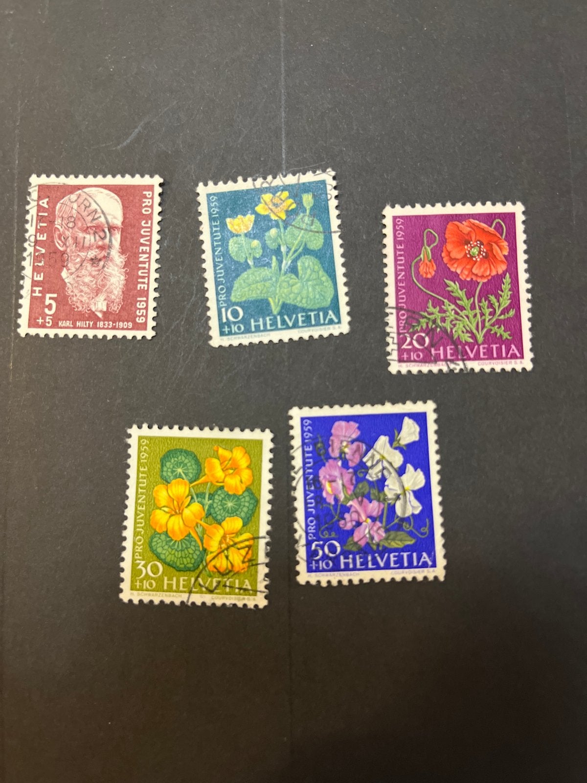 Pro Juventute 1959 - Complete set gestempeld, Postzegels en Munten, Ophalen of Verzenden, Gestempeld