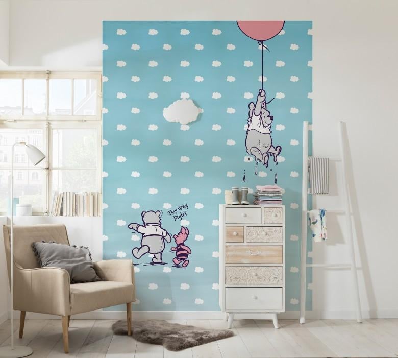 Winnie the Pooh Piglet fotobehang, Babykamer behang, Kinderen en Baby's, Verzenden, Nieuw