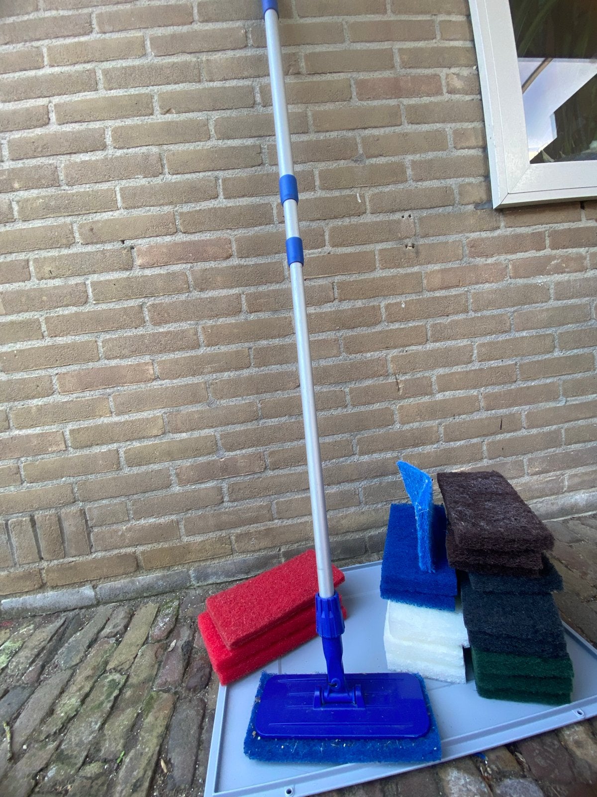 Professionele Vloerreiniger Set met Diverse Pads, Ophalen of Verzenden, Mop of Dweil
