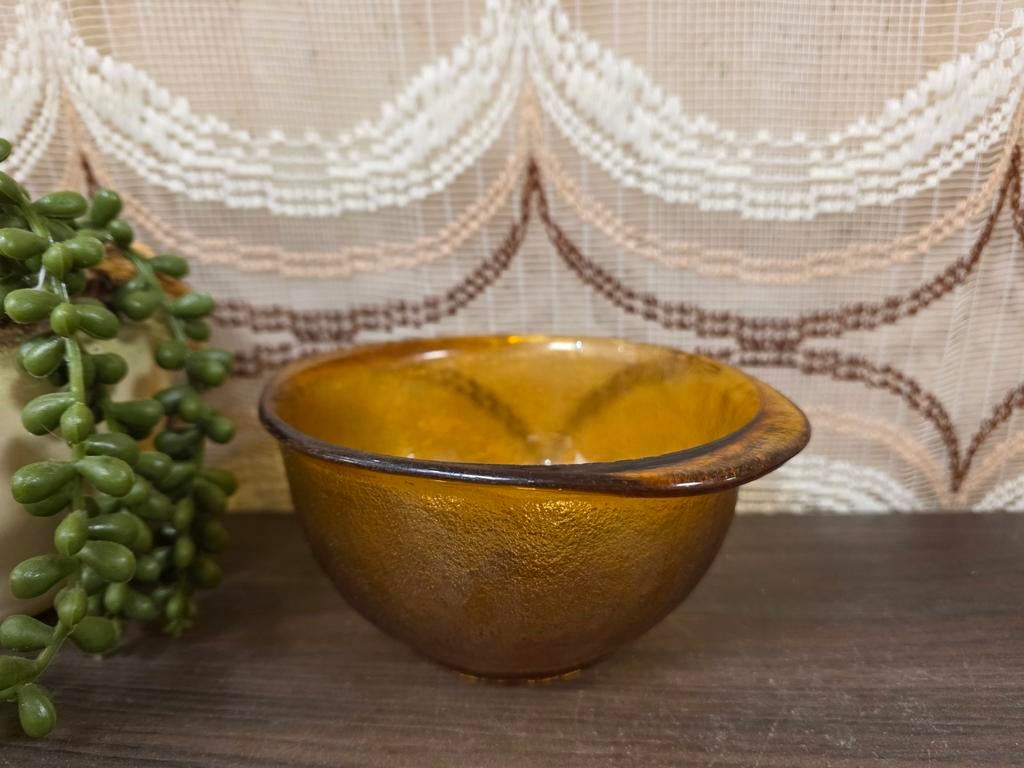 Vintage Arcoroc France Sierra amberkleurige soepkom, Arcoroc France, ., Ophalen of Verzenden, Kom(men)