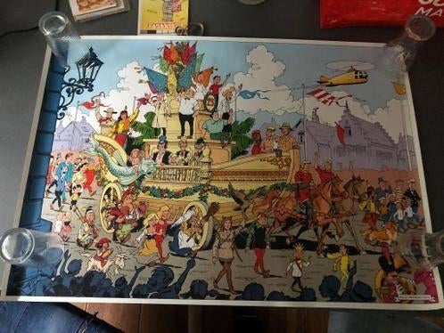 25 jaar Suske en Wiske poster , kleine kneuzingen (rek), Eén stripboek, Ophalen of Verzenden, Zo goed als nieuw
