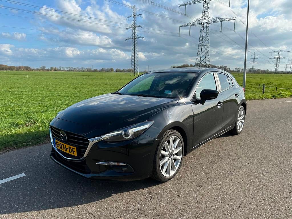Mazda 3 2.2 SkyActiv-D 150 GT-M Navi PDC Head up Leer NL AUT, Auto's, Mazda, Bedrijf, Te koop, ABS, Achteruitrijcamera, Adaptive Cruise Control