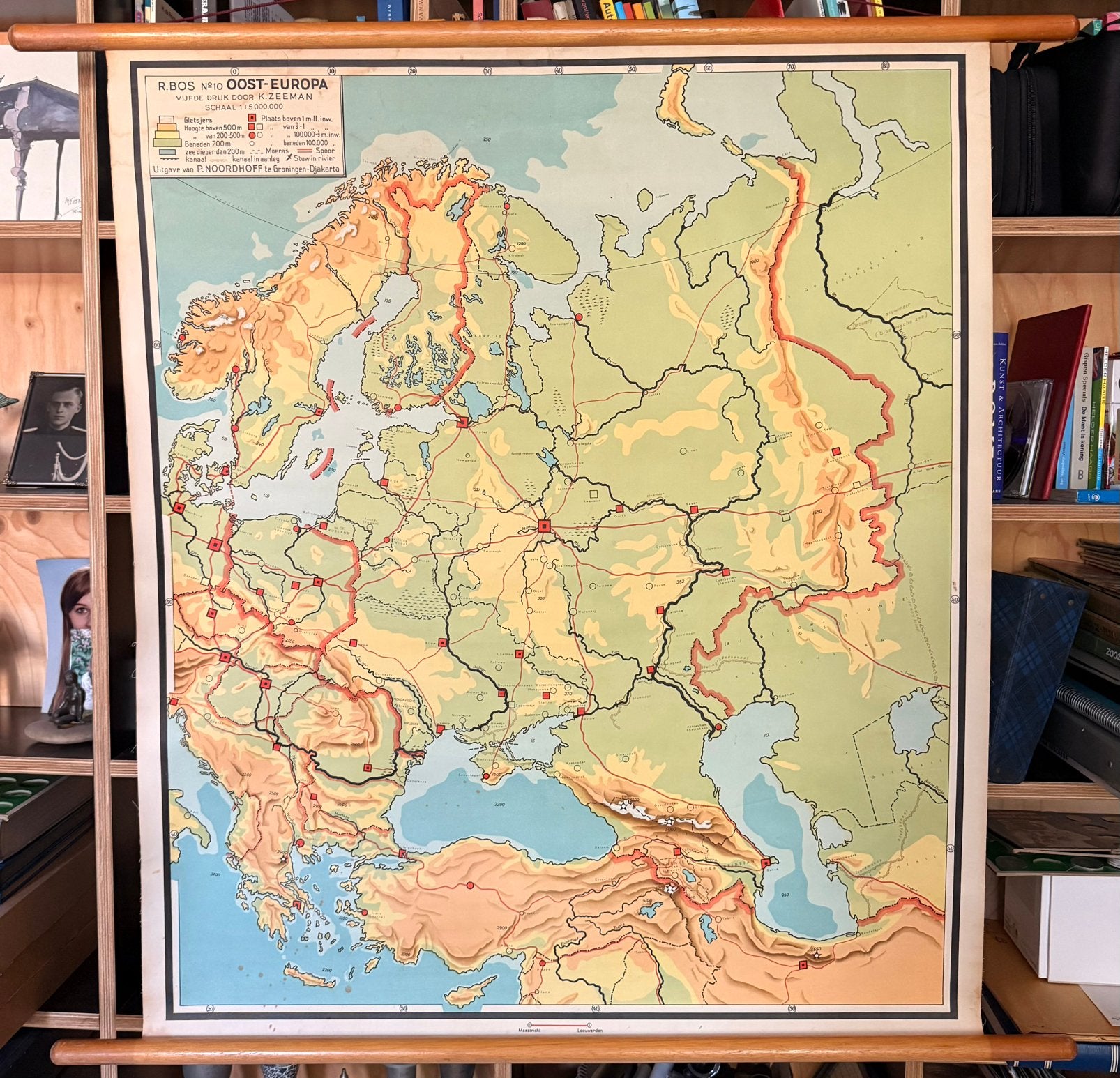 Wandkaart oost-europa, Ophalen of Verzenden, Aardrijkskunde